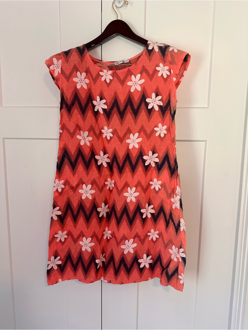 Puro Lino 100% Linen Made in Italy‎ Casual Shift Dress XL